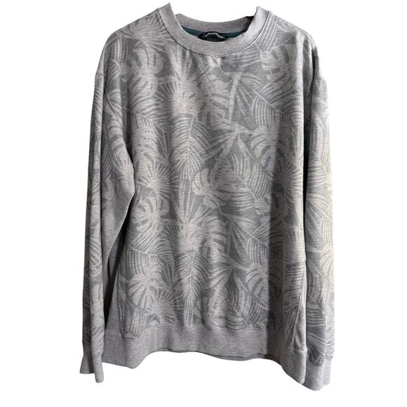 Chubbies Unbeleafable Gray Neutral Tropical Leaves Sweatshirt Size XL - Picture 1 of 6